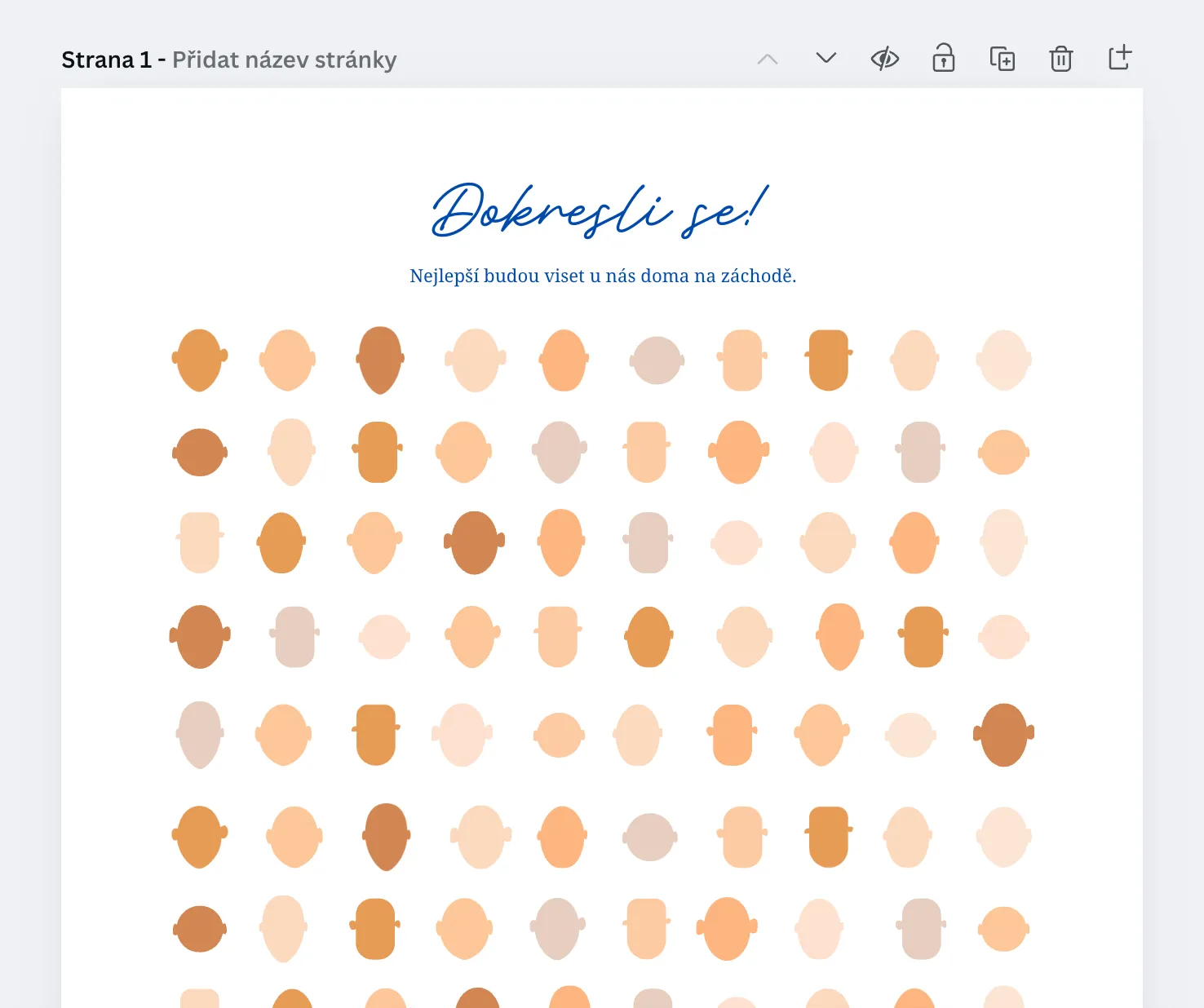 Dokreslení obličejů – svatbení zábava