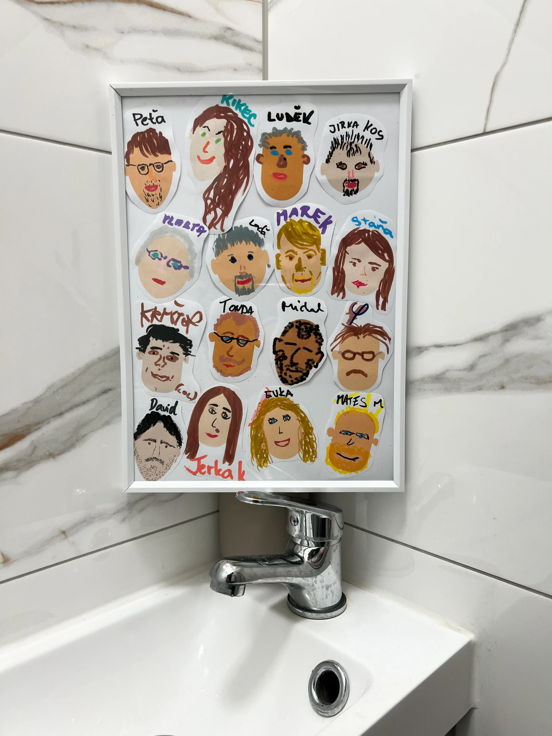 Dokreslení obličejů – svatbení zábava